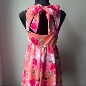 Bonnie Jean Coral Flower Dress - Size 16